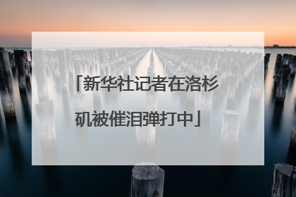 新华社记者在洛杉矶被催泪弹打中