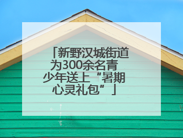 新野汉城街道为300余名青少年送上“暑期心灵礼包”