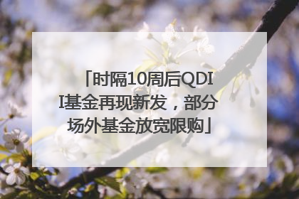 时隔10周后QDII基金再现新发，部分场外基金放宽限购
