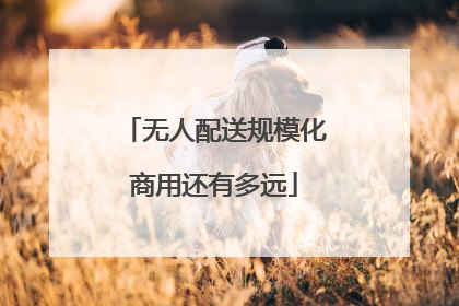 无人配送规模化商用还有多远
