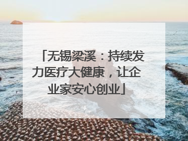 无锡梁溪：持续发力医疗大健康，让企业家安心创业