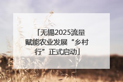 无锡2025流量赋能农业发展“乡村行”正式启动