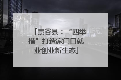 景谷县：“四举措”打造家门口就业创业新生态