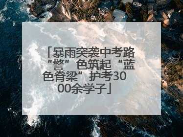 暴雨突袭中考路“警”色筑起“蓝色脊梁”护考3000余学子