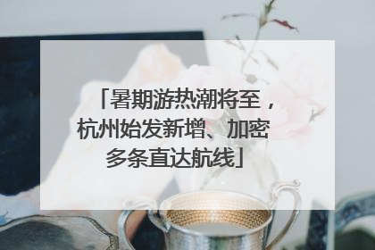 暑期游热潮将至，杭州始发新增、加密多条直达航线