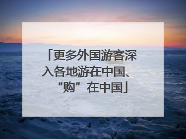 更多外国游客深入各地游在中国、“购”在中国