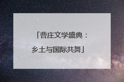曹庄文学盛典：乡土与国际共舞