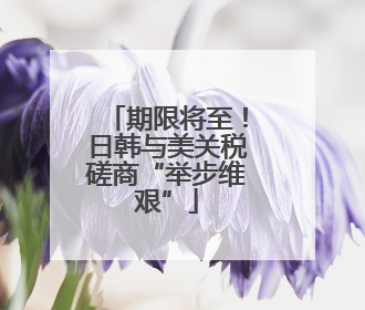 期限将至！日韩与美关税磋商“举步维艰”