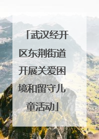 武汉经开区东荆街道开展关爱困境和留守儿童活动