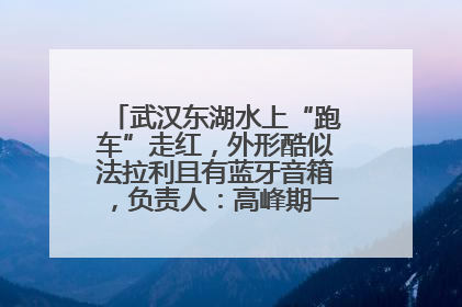 武汉东湖水上“跑车”走红，外形酷似法拉利且有蓝牙音箱，负责人：高峰期一两百人排队