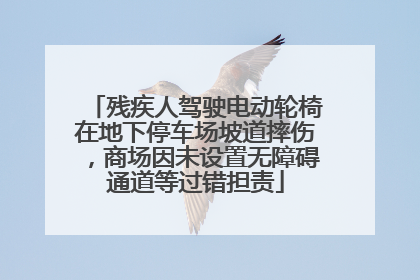 残疾人驾驶电动轮椅在地下停车场坡道摔伤，商场因未设置无障碍通道等过错担责