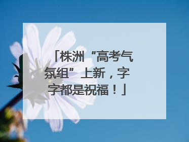 株洲“高考气氛组”上新，字字都是祝福！