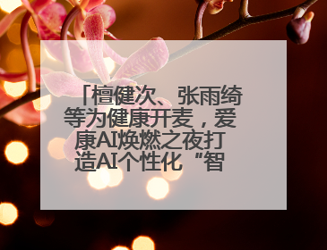 檀健次、张雨绮等为健康开麦，爱康AI焕燃之夜打造AI个性化“智愈”之旅