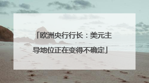 欧洲央行行长：美元主导地位正在变得不确定