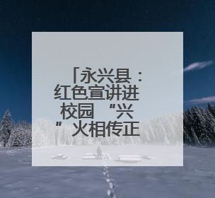 永兴县：红色宣讲进校园 “兴”火相传正当时