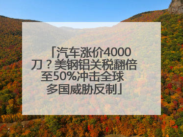 汽车涨价4000刀？美钢铝关税翻倍至50%冲击全球 多国威胁反制