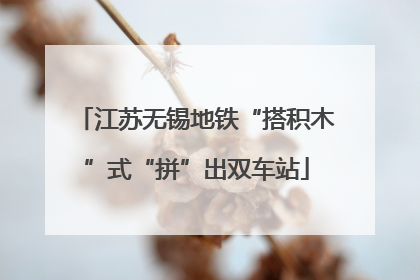 江苏无锡地铁“搭积木”式“拼”出双车站