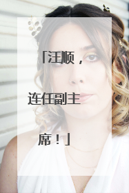 汪顺，连任副主席！