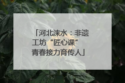 河北涞水：非遗工坊“匠心课” 青春接力育传人