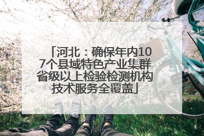 河北：确保年内107个县域特色产业集群省级以上检验检测机构技术服务全覆盖