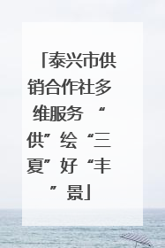泰兴市供销合作社多维服务 “供”绘“三夏”好“丰”景
