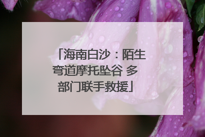 海南白沙：陌生弯道摩托坠谷 多部门联手救援