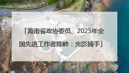 海南省政协委员、2025年全国先进工作者陈峰：光影捕手