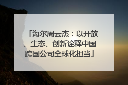 海尔周云杰：以开放、生态、创新诠释中国跨国公司全球化担当