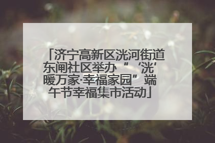 济宁高新区洸河街道东闸社区举办“‘洸’暖万家·幸福家园”端午节幸福集市活动