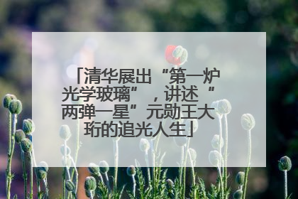 清华展出“第一炉光学玻璃”，讲述“两弹一星”元勋王大珩的追光人生