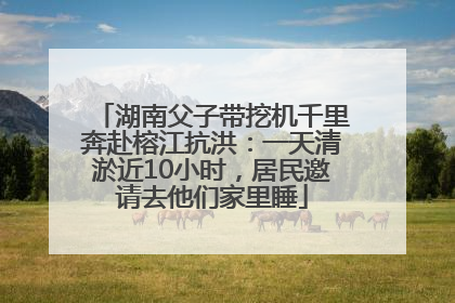 湖南父子带挖机千里奔赴榕江抗洪：一天清淤近10小时，居民邀请去他们家里睡