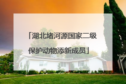 湖北堵河源国家二级保护动物添新成员