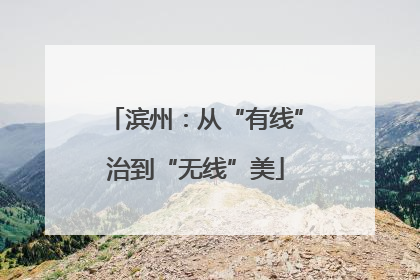 滨州：从“有线”治到“无线”美