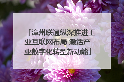 漳州联通纵深推进工业互联网布局 激活产业数字化转型新动能