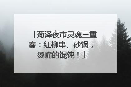 菏泽夜市灵魂三重奏：红柳串、砂锅，烫嘴的馄饨！