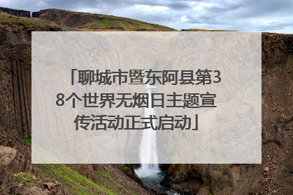 聊城市暨东阿县第38个世界无烟日主题宣传活动正式启动