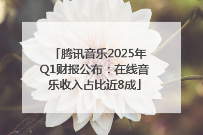 腾讯音乐2025年Q1财报公布：在线音乐收入占比近8成