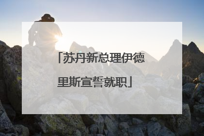 苏丹新总理伊德里斯宣誓就职