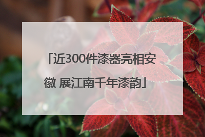 近300件漆器亮相安徽 展江南千年漆韵