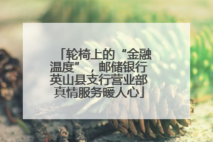轮椅上的“金融温度”，邮储银行英山县支行营业部真情服务暖人心