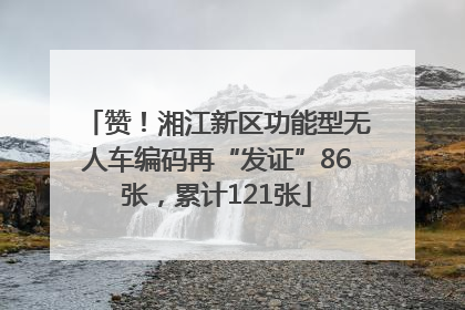 赞！湘江新区功能型无人车编码再“发证”86张，累计121张