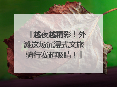 越夜越精彩！外滩这场沉浸式文旅骑行赛超吸睛！