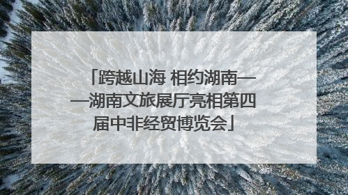 跨越山海 相约湖南——湖南文旅展厅亮相第四届中非经贸博览会
