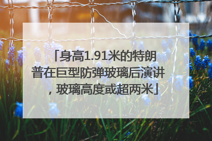 身高1.91米的特朗普在巨型防弹玻璃后演讲，玻璃高度或超两米