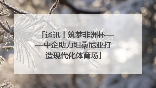 通讯丨筑梦非洲杯——中企助力坦桑尼亚打造现代化体育场