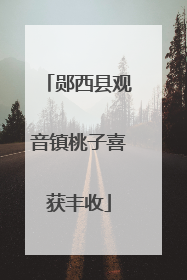 郧西县观音镇桃子喜获丰收