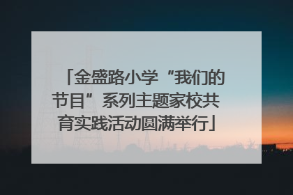 金盛路小学“我们的节目”系列主题家校共育实践活动圆满举行