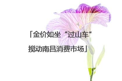 金价如坐“过山车” 搅动南昌消费市场