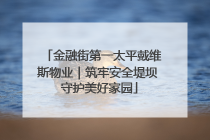 金融街第一太平戴维斯物业｜筑牢安全堤坝 守护美好家园