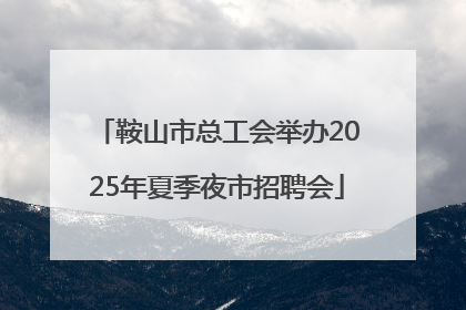 鞍山市总工会举办2025年夏季夜市招聘会